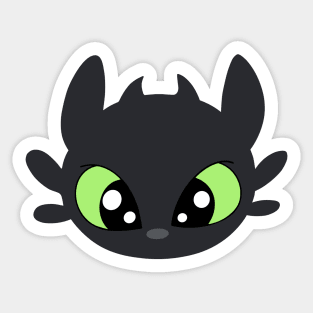 Toothless head, night fury, how to train your dragon, Httyd fanart Sticker